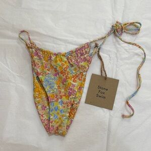 Stone Fox Swim Multicolor Floral Bikini Bottom